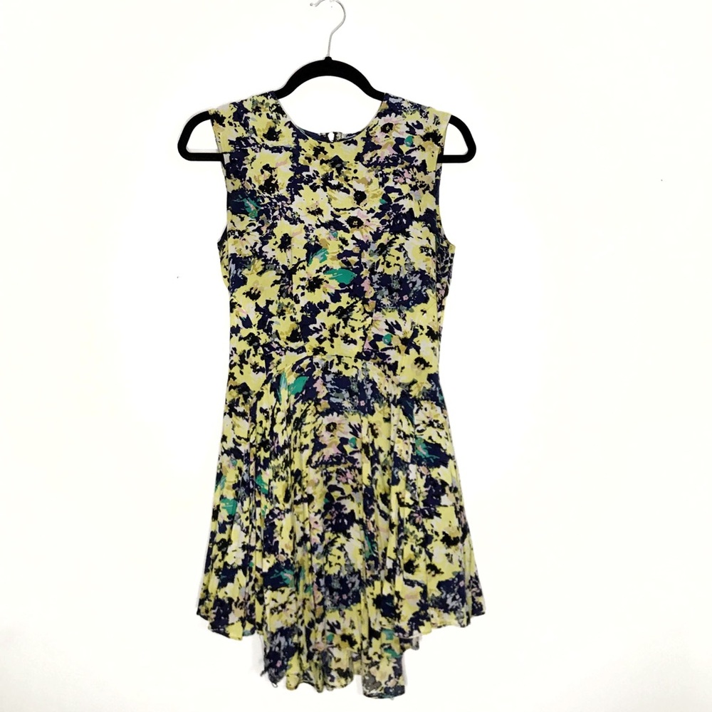 H&M Floral Dress Yellow & Blue